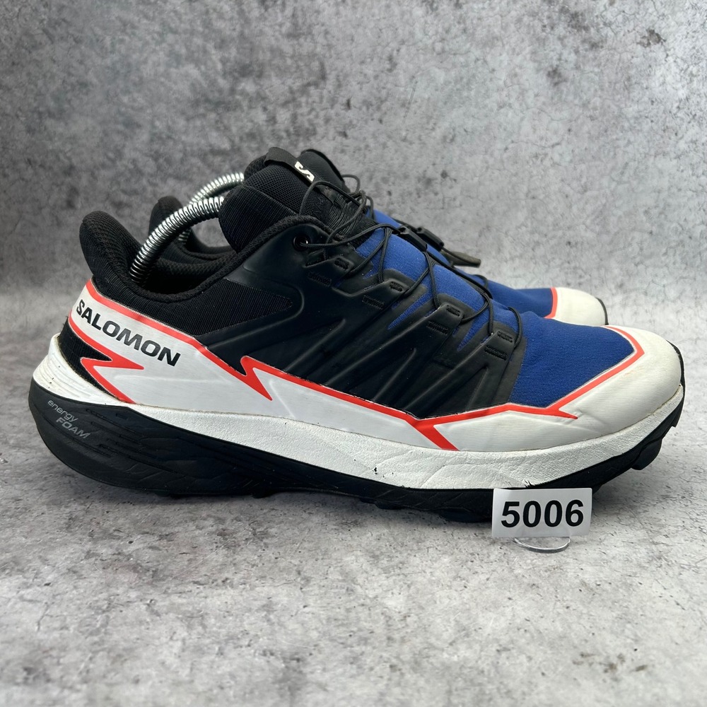 Salomon Thundercross Trail Running Shoes Mens 10 Blue Surf The Web Fiery Coral